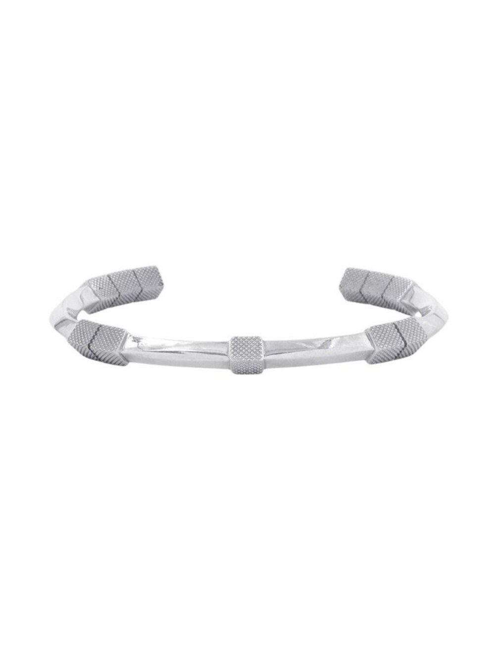 Bottega Veneta Bracelet Calfskin Bangle Silver